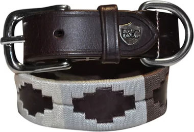 Flags&Cup Chukka Hundehalsband aus Leder in Braun und Bunt – Bild 1 von 1