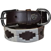 Produktbild von Flags&Cup Chukka Hundehalsband aus Leder in Braun und Bunt