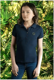 Produktbild von Flags&Cup Coperna Reitshirt Polo-Shirt für Mädchen in Blau