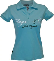 Produktbild von Flags&Cup Cordova Reitshirt Damen aus Baumwolle XL Grün Türkis