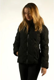 Produktbild von Flags&Cup Daunenjacke für Damen zum Reiten in Schwarz Größe M