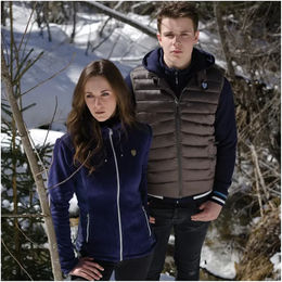 Produktbild von Flags&Cup Fleecejacke für Frauen Blau Größe S aus Polyester