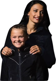 Produktbild von Flags&Cup Fleecejacke für Mädchen Abitibi aus Polyester in Blau oder Schwarz Größe 6 Jahre