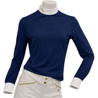Produktbild von Flags&Cup Isadora Langärmeliges Turnier-Poloshirt für Damen in Weiß Gold Blau