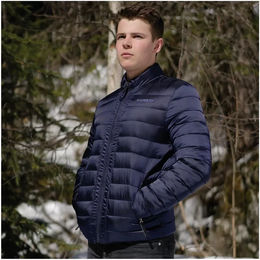 Produktbild von Flags&Cup Karisto Reitjacke für Herren aus Polyester in Blau Grösse M Winterjacke