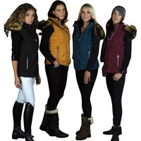 Produktbild von Flags&Cup Koria Ärmellose Daunenjacke für Damen aus Polyester in Schwarz und Gelb Größe XS