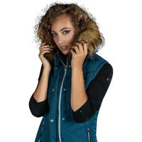 Produktbild von Flags&Cup Koria Ärmellose Daunenjacke für Damen in Blau Größe S