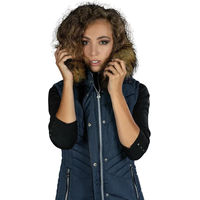 Produktbild von Flags&Cup Koria Ärmellose Daunenjacke für Damen in Blau Größe XS
