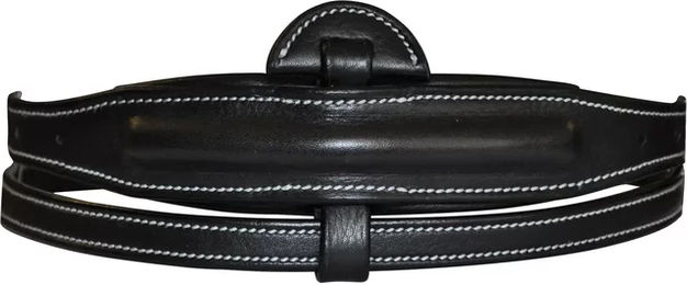Produktbild von Flags&Cup Leder Nasenriemen 1/2 rund Schwarz für Pferde