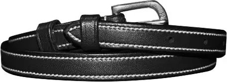 Produktbild von Flags&Cup Leder-Riemen für Pferde-Reithalfter in Schwarz Größe M