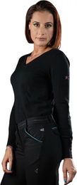 Produktbild von Flags&Cup Nostava Damen Pullover mit V-Ausschnitt Schwarz