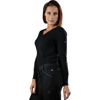 Produktbild von Flags&Cup Nostava Damen Pullover mit V-Ausschnitt Schwarz