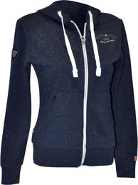 Produktbild von Flags&Cup Reit-Kapuzenpullover für Damen in Blau-Silber aus Baumwolle