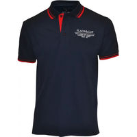Produktbild von Flags&Cup Reit-Poloshirt für Herren aus Baumwolle Blau Größe L