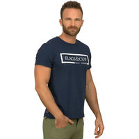 Produktbild von Flags&Cup Reit-Poloshirt für Herren aus Baumwolle Blau Größe S