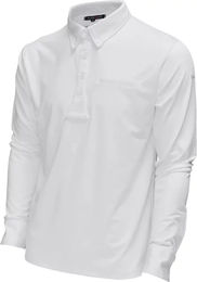 Produktbild von Flags&Cup Reit-Poloshirt langarm für Herren in Weiß Größe L