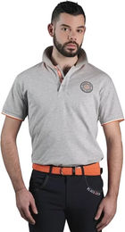 Produktbild von Flags&Cup Reit-Poloshirt Mexico für Herren aus Baumwolle Grau XS