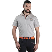 Produktbild von Flags&Cup Reit-Poloshirt Mexico für Herren aus Baumwolle Grau XS