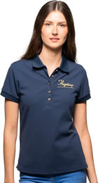 Produktbild von Flags&Cup Reit-Poloshirt Rosalia für Mädchen in Blau Grösse 10 Jahre