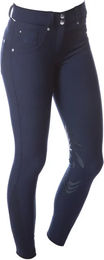 Produktbild von Flags&Cup Reithose für Damen mit Push Up Effekt aus Baumwolle Blau Größe 38