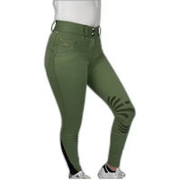 Produktbild von Flags&Cup Reithose für Damen mit Push Up Effekt aus Baumwolle Grün Größe 42
