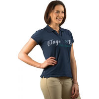 Produktbild von Flags&Cup Reitshirt Damen aus Baumwolle Blau Größe M