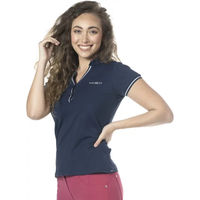 Produktbild von Flags&Cup Reitshirt Damen aus Baumwolle Rosa Blau Größe L