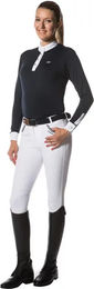Produktbild von Flags&Cup Reitshirt Damen Langarm Blau Baumwolle XS