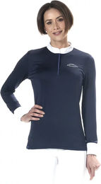 Produktbild von Flags&Cup Reitshirt Damen Langarm Blau Polyester Größe L