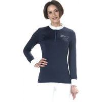 Produktbild von Flags&Cup Reitshirt Damen Langarm Blau Polyester Größe L