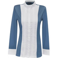 Produktbild von Flags&Cup Reitshirt Damen Langarm Diamantina aus Baumwolle Blau Silber XS