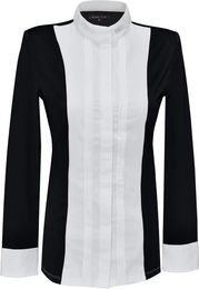 Produktbild von Flags&Cup Reitshirt Damen Langarm Diamantina aus Baumwolle Schwarz Silber XS