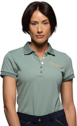 Produktbild von Flags&Cup Reitshirt Damen Rosalia in Rosa Grün aus Polyester Größe L