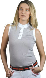 Produktbild von Flags&Cup Reitshirt für Damen Polo Grau