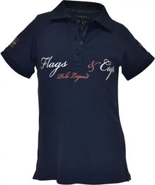 Produktbild von Flags&Cup Reitshirt für Kinder aus Baumwolle Blau Größe 8 Jahre
