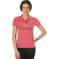 Produktbild von Flags&Cup Reitshirt Polo-Shirt für Mädchen aus Baumwolle Rosa Größe 6 Jahre