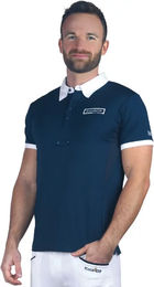 Produktbild von Flags&Cup Reitshirt Poloshirt für Kinder in Weiß und Blau aus Polyester Größe 6 Jahre
