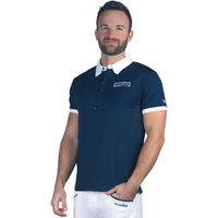 Produktbild von Flags&Cup Reitshirt Poloshirt für Kinder in Weiß und Blau aus Polyester Größe 6 Jahre
