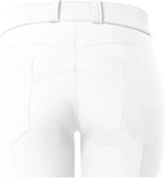 Produktbild von Flags&Cup Reitturnierhose Damen Mid Grip Push Up Weiß Baumwolle Größe 36