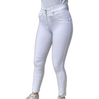 Produktbild von Flags&Cup Reitturnierhose Maria Damen Mid Grip Weiß Baumwolle Größe 38