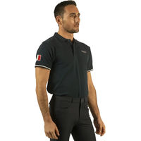 Produktbild von Flags&Cup Turnier-Poloshirt France Collection Reitshirt für Herren aus Baumwolle Blau Größe M