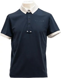 Produktbild von Flags&Cup Turnier-Poloshirt San Remo Reitshirt für Herren Blau XXL