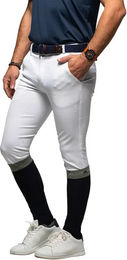 Produktbild von Flags&Cup Turnierhose Colorado Mid Grip Reithose für Herren in Weiß Größe 42