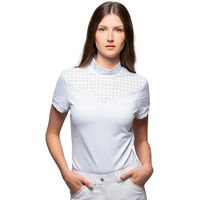 Produktbild von Flags&Cup Turnierpolo Isla Reitshirt für Damen in Weiß