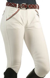 Produktbild von Flags&Cup Turnierreithose für Damen Mid Grip France Collection Weiß Größe 44