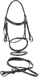 Produktbild von Flags&Cup Zaumzeug für Ponys aus Edelstahl in Schwarz