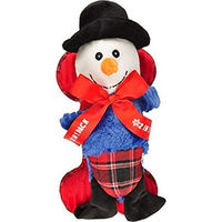 Produktbild von Flamingo 2in1 Kauspielzeug aus Stoff Schneemann und Knochen Weihnachten 33 cm - 33 cm