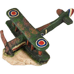 Produktbild von Flamingo Ad Yoko Flugzeug Figur und Höhle für Fische in Grün 16x12x8 cm