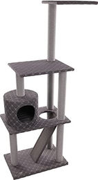 Flamingo Alexandra Kratzbaum für Katzen Grau mit Sisal und Plattformen 84 x 39 x 153 cm - 1 Stk. – Bild 1 von 6