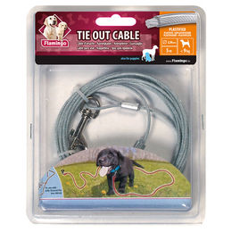 Produktbild von Flamingo Anlegeleine für Hunde bis 9 kg Blau Silber 5m - 5 m